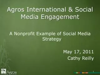 Agros International &amp; Social Media Engagement
