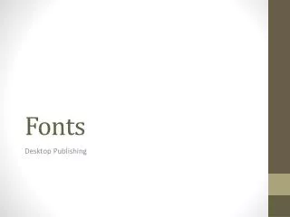 fonts