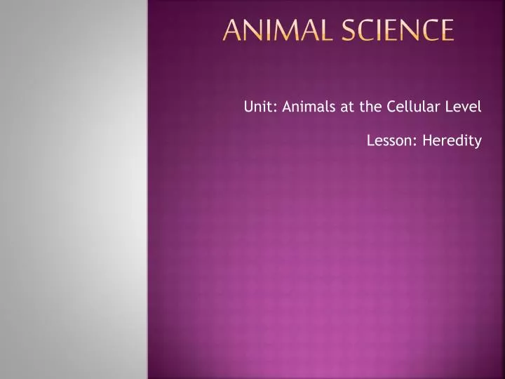 animal science