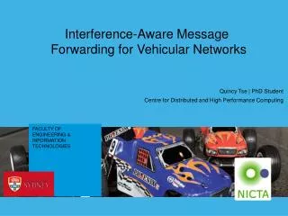 Interference-Aware Message Forwarding for Vehicular Networks