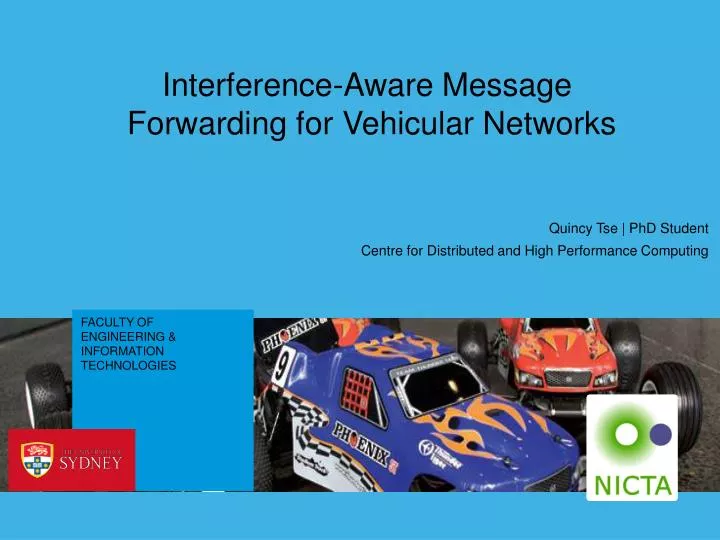 interference aware message forwarding for vehicular networks