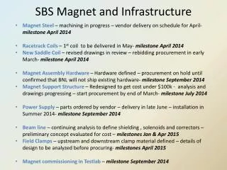 SBS Magnet and Infrastructure