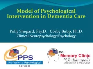 Model of Psychological Intervention in Dementia Care