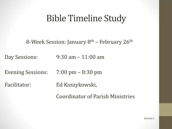 bible timeline study