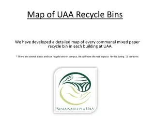 Map of UAA Recycle Bins