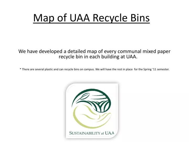 map of uaa recycle bins