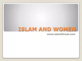 ISLAM AND WOMEN