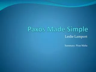 Paxos Made Simple