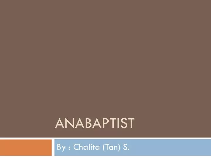 anabaptist