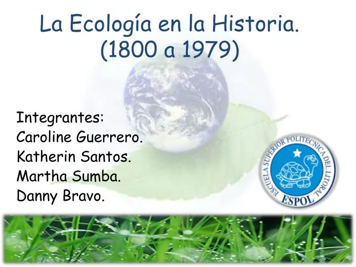la ecolog a en la historia 1800 a 1979