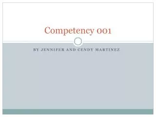 Competency 001