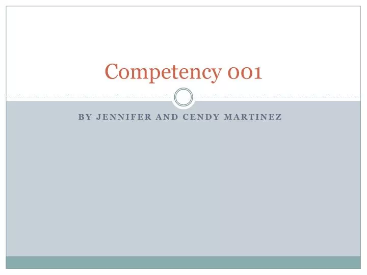competency 001
