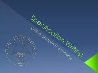 Specification Writing