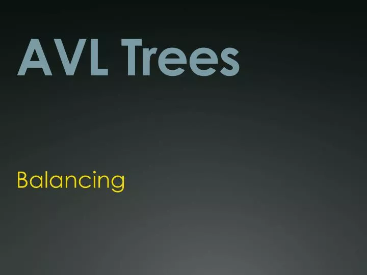 avl trees