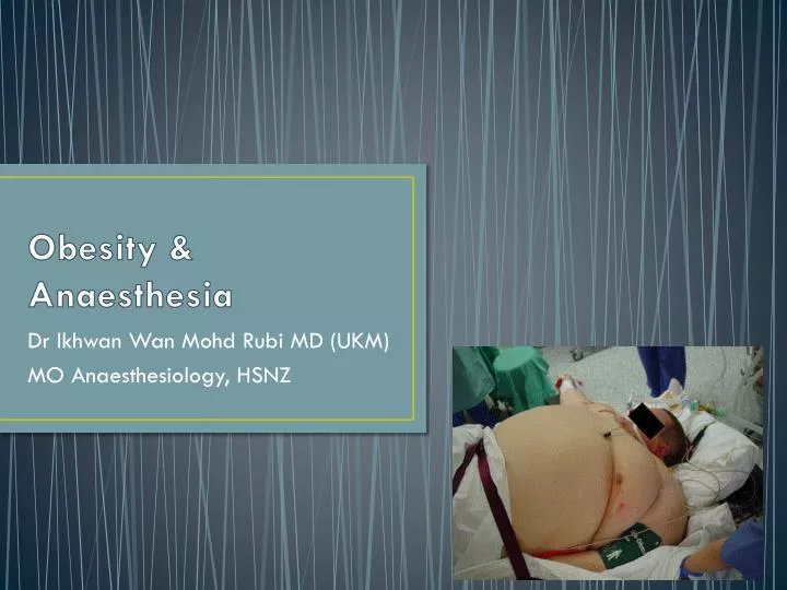 obesity anaesthesia