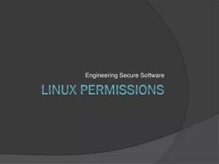 Linux Permissions
