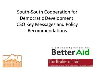 South-South Cooperation for Democratic Development: CSO Key Messages and Policy Recommendations