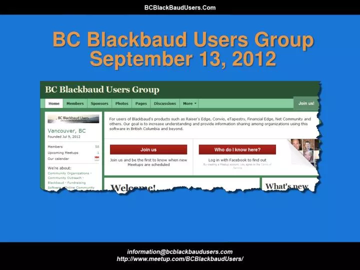 bc blackbaud users group september 13 2012