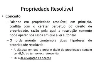 propriedade resol vel