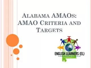 Alabama AMAOs: AMAO Criteria and Targets