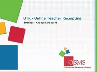 OTR - Online Teacher Receipting