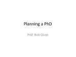 Navigating Your PhD Journey: Insights from Prof. Bob Givan - slide 1