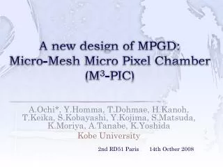 A new design of MPGD: Micro-Mesh Micro Pixel Chamber (M 3 -PIC)