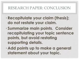 Research Paper: Conclusion