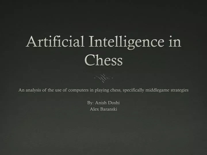 artificial intelligence in chess