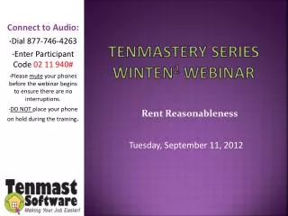 TenMastery Series Winten 2 webinar