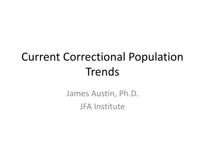 current correctional population trends