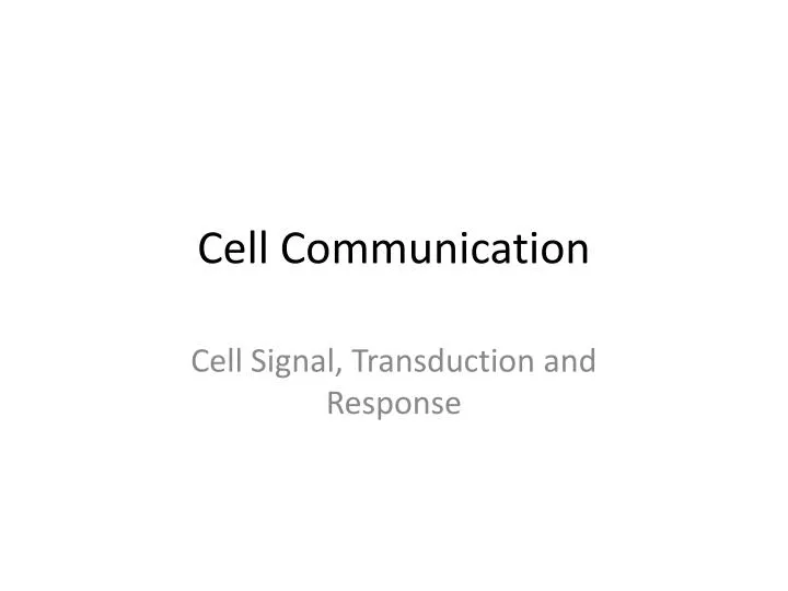 cell communication