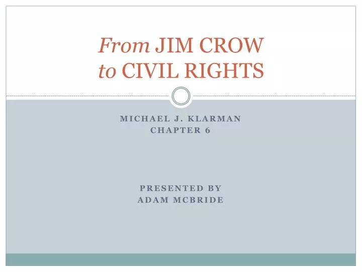 from jim crow to civil rights