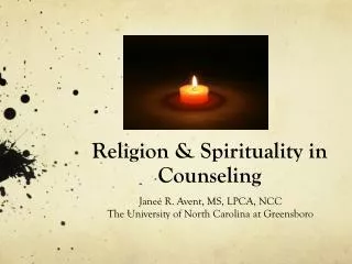 Religion &amp; Spirituality in Counseling