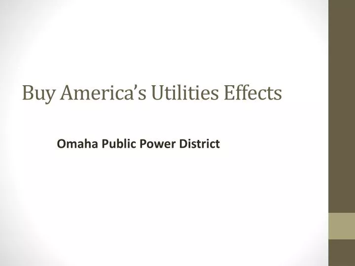 buy america s utilities effects