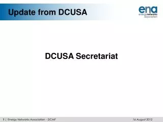 Update from DCUSA