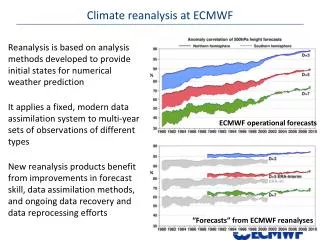 Climate reanalysis at ECMWF