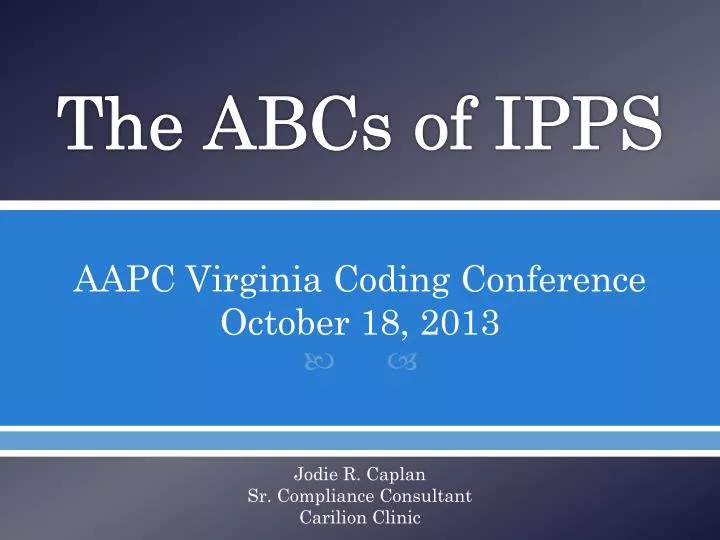the abcs of ipps