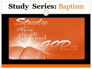 Study Series: Baptism
