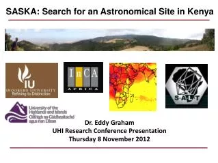Dr. Eddy Graham UHI Research Conference Presentation Thursday 8 November 2012