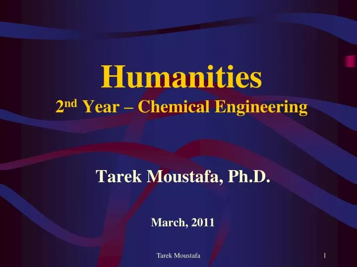 humanities 2 nd year chemical engineering