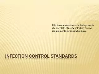 Infection Control Standards