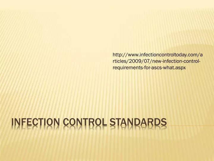 infection control standards