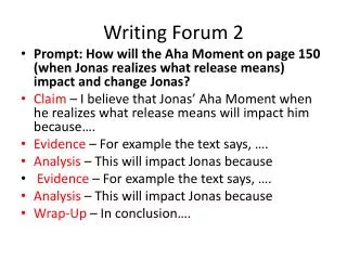 Writing Forum 2