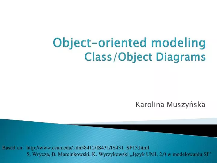 object oriented modeling class object diagrams