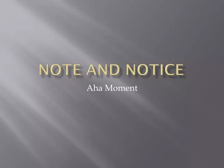 note and notice