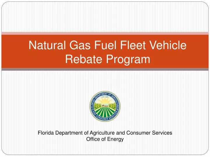natural gas fuel fleet vehicle rebate program