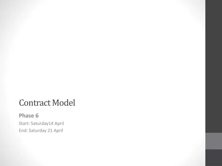 contract model