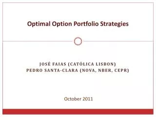 Optimal Option Portfolio Strategies