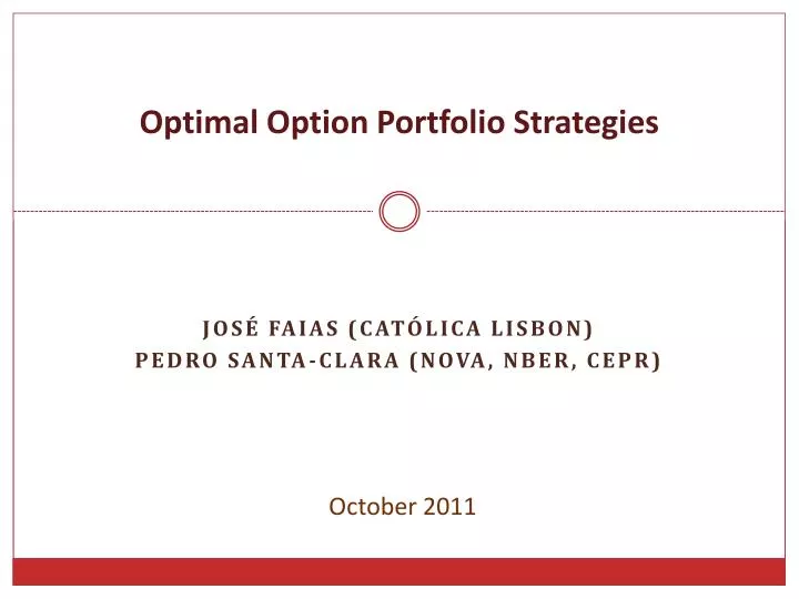 optimal option portfolio strategies